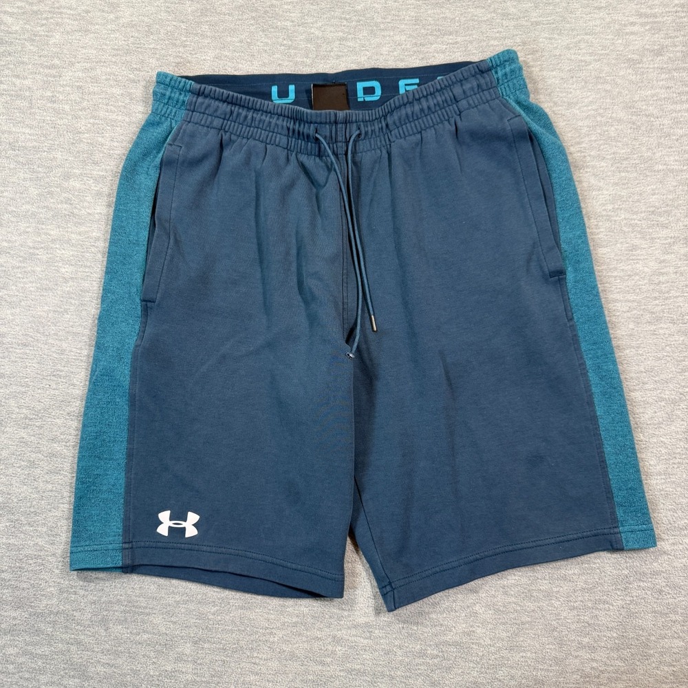 Under Armour Shorts Mens‎ Size L Blue Drawstring Athletic Training Gym Casual